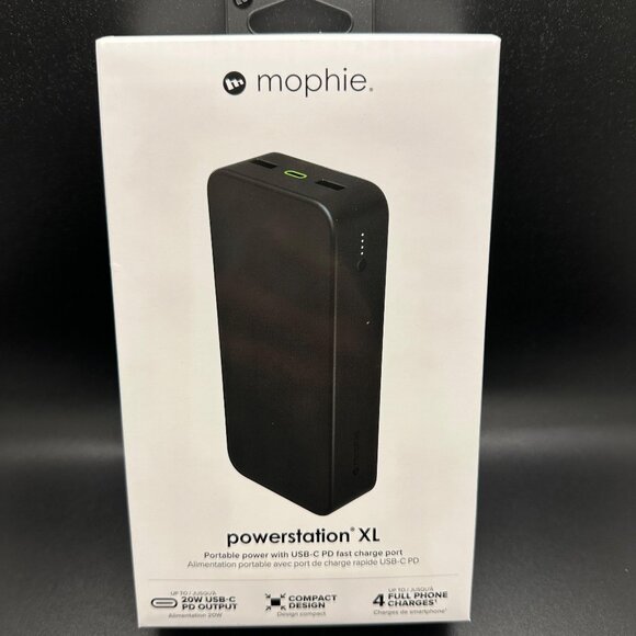 mophie Powerstation XL 20000mAh, with 20W USB-C PD fast charger, and 2x USB-A - Picture 1 of 2
